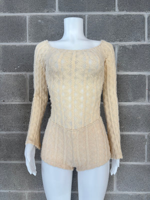 Knit Backless Romper