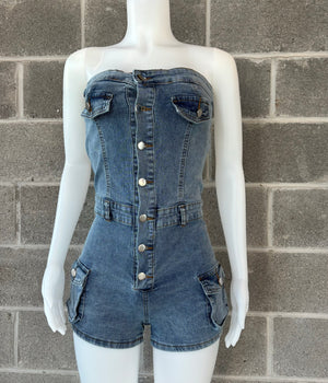 Denim Romper